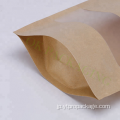 食品グレードの窓付きプラスチックジッパークラフト紙袋